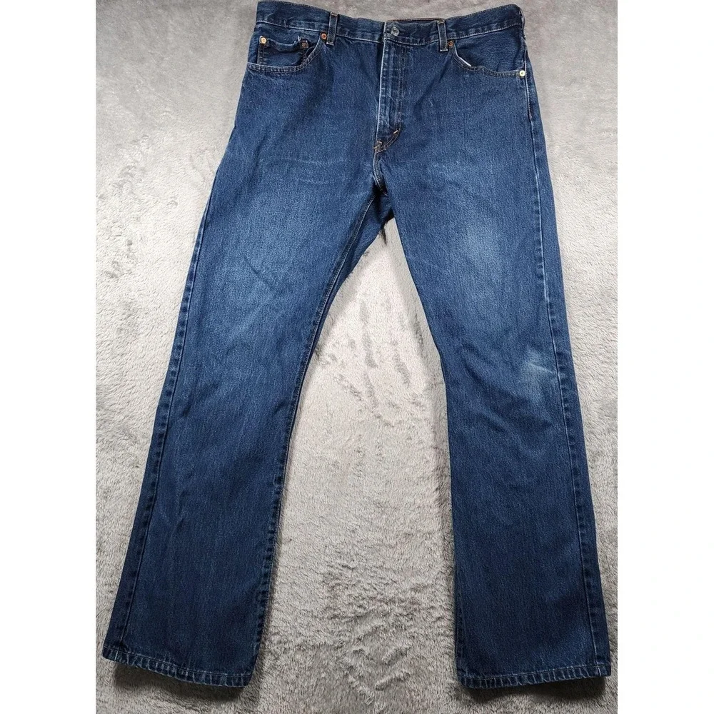 Levis 517 Jeans Mens 38x34 Blue Medium Wash Regular Bootcut Cotton Denim Pants